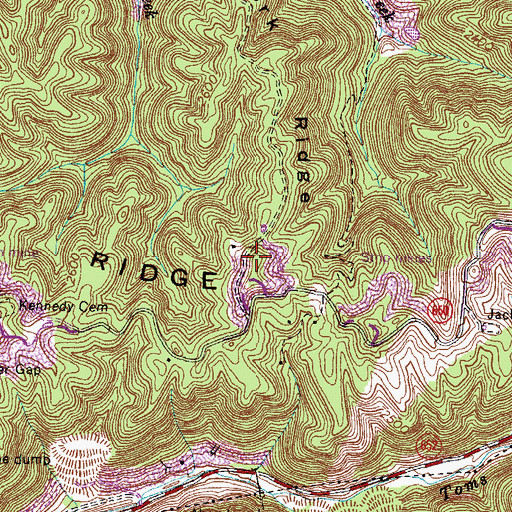 Topographic Map of Gibson School (historical), VA