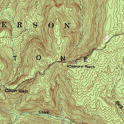 Topographic Map of Osbornes Gap, VA