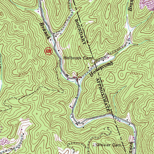 Topographic Map of Primitive Church, VA