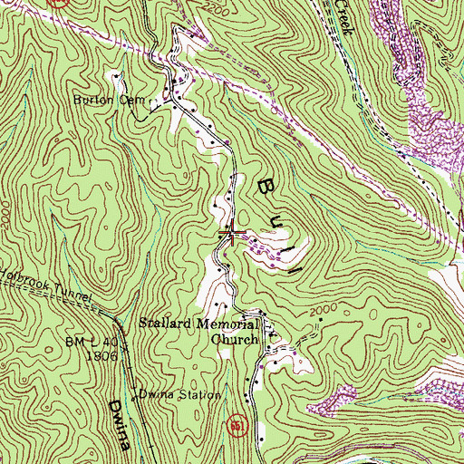 Topographic Map of Rural, VA