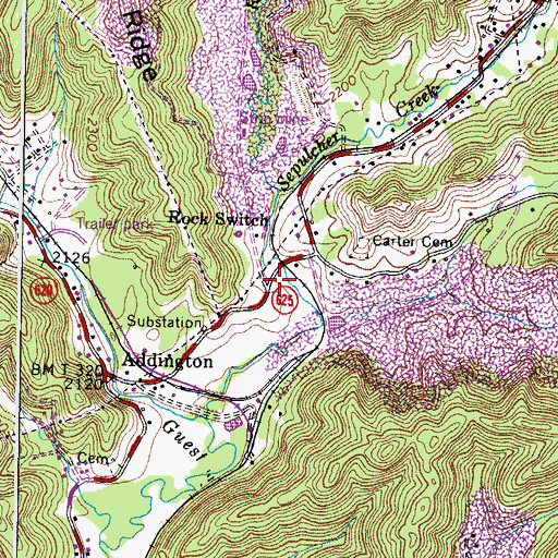 Topographic Map of School Number 15 (historical), VA