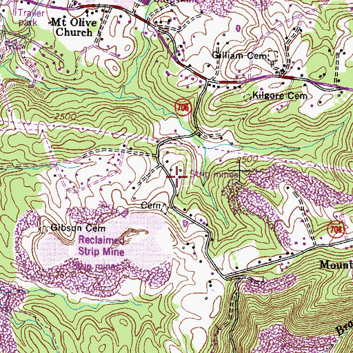Topographic Map of School Number 21 (historical), VA