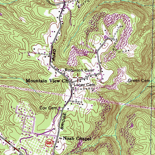 Topographic Map of Stallard Church (historical), VA