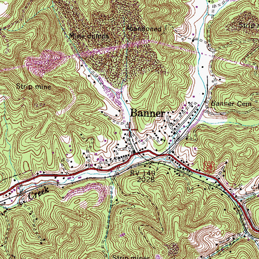 Topographic Map of Vane (historical), VA