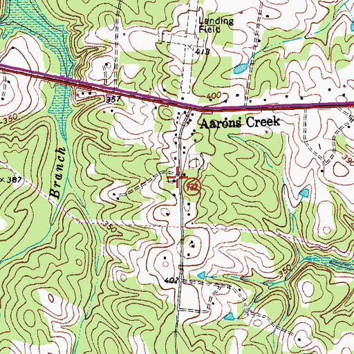 Topographic Map of Aarons Creek Baptist Church, VA