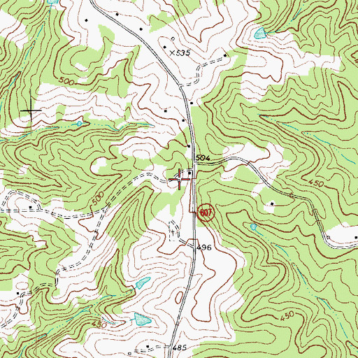 Topographic Map of Andrew Farmer School (historical), VA