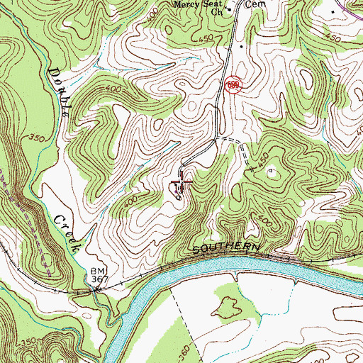 Topographic Map of Barksdale, VA