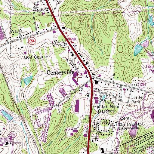 Topographic Map of Centerville Shopping Center, VA