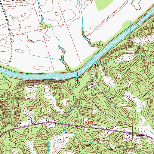 Topographic Map of Cocquade Creek, VA