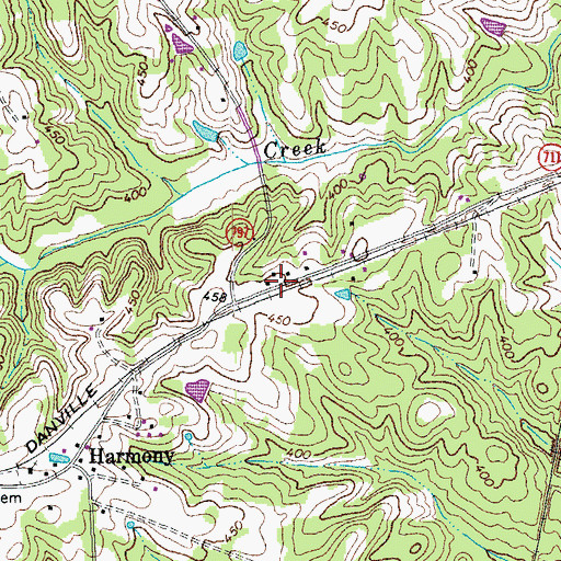 Topographic Map of Denniston School (historical), VA