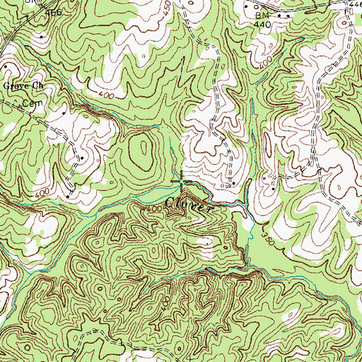 Topographic Map of Dunn Creek, VA