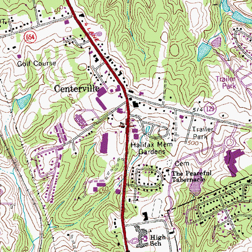 Topographic Map of Faith Community Church, VA