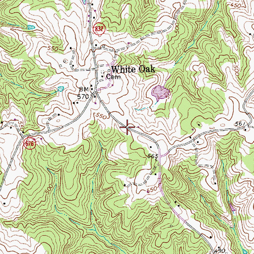 Topographic Map of Haskins School (historical), VA