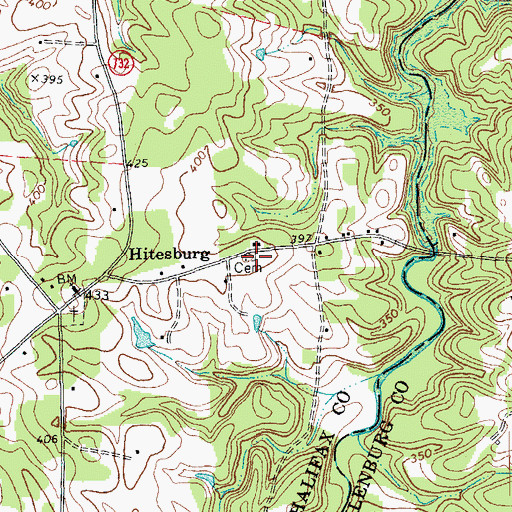 Topographic Map of Hite Cemetery, VA