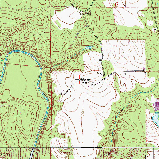 Topographic Map of Walker Cemetery, AL