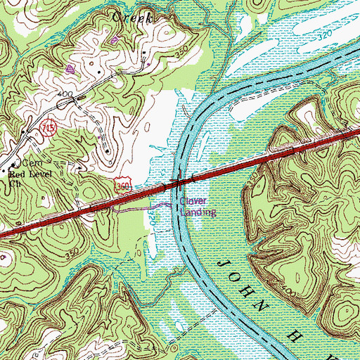 Topographic Map of Moseleys Ferry (historical), VA