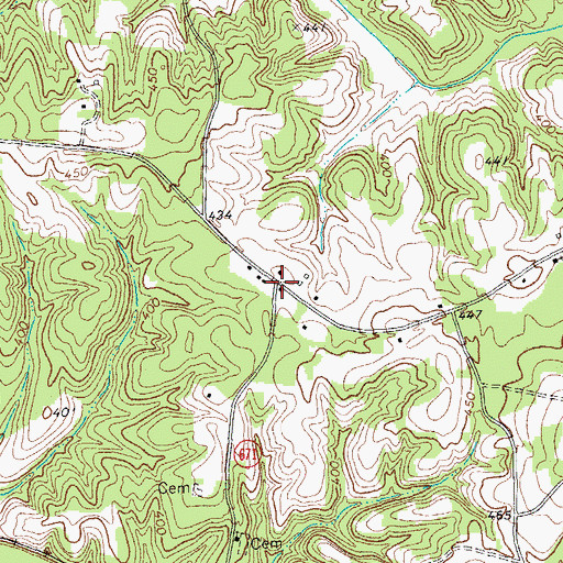 Topographic Map of Owens Store, VA
