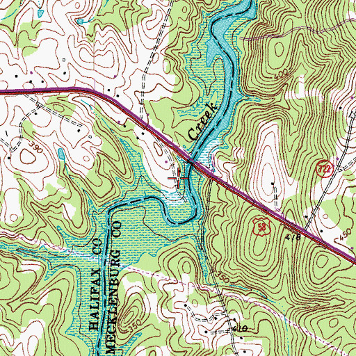Topographic Map of Pools Mill, VA