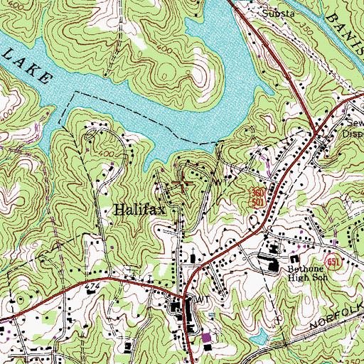 Topographic Map of Riverview Heights, VA