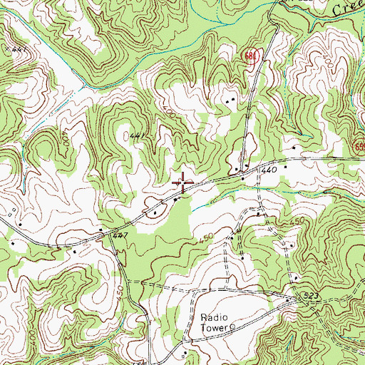 Topographic Map of Terry School (historical), VA