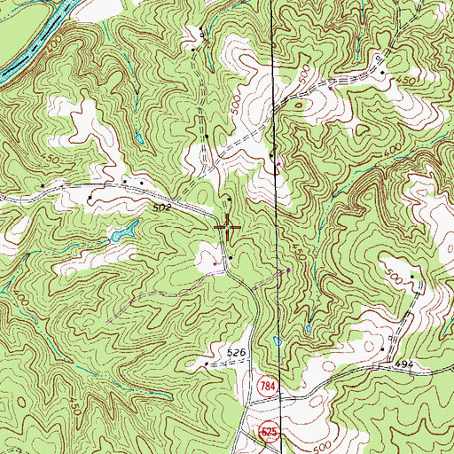 Topographic Map of West School (historical), VA