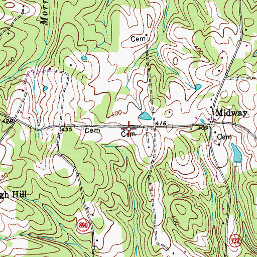 Topographic Map of White Oak Fork Cemetery, VA