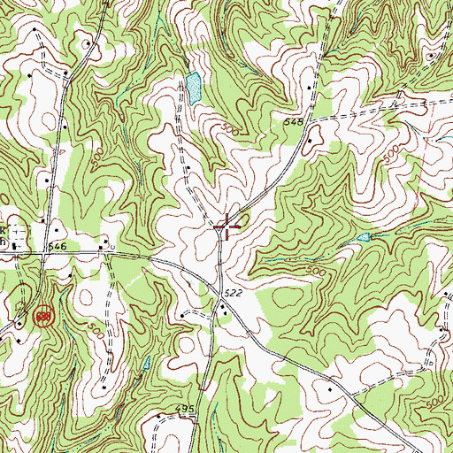 Topographic Map of White Oak School (historical), VA