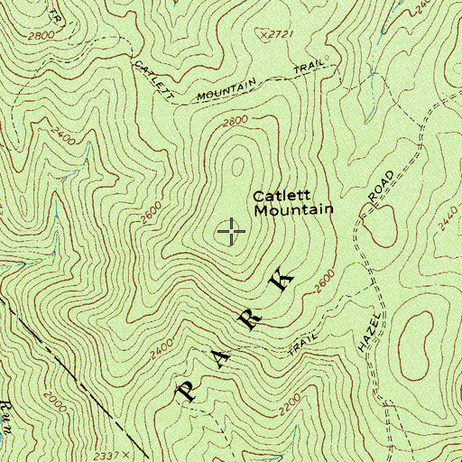 Topographic Map of Catlett Mountain, VA