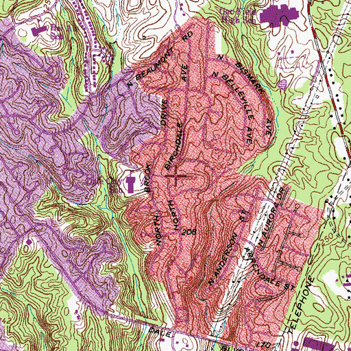 Topographic Map of Dale City, VA
