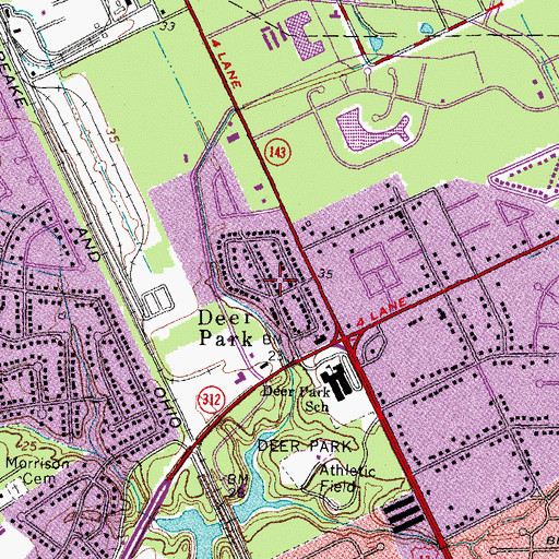 Topographic Map of Deer Park, VA
