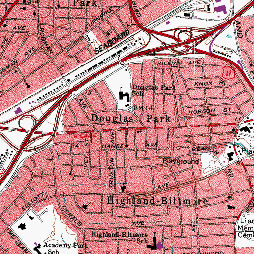 Topographic Map of Douglas Park, VA