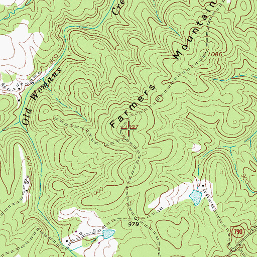Topographic Map of Farmers Mountain, VA