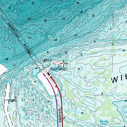 Topographic Map of Fort Wool (historical), VA