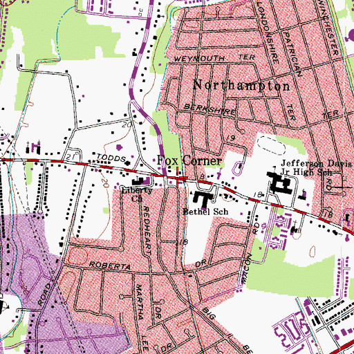 Topographic Map of Fox Corner, VA