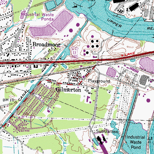 Topographic Map of Gilmerton, VA
