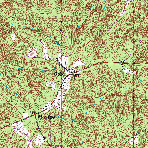 Topographic Map of Goby, VA