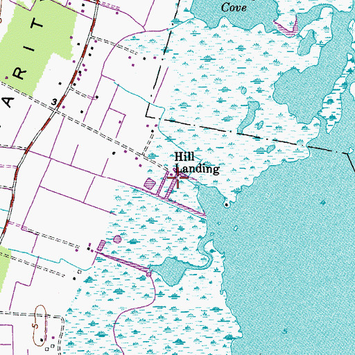 Topographic Map of Hill Landing, VA