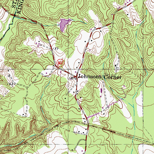 Topographic Map of Johnsons Corner, VA