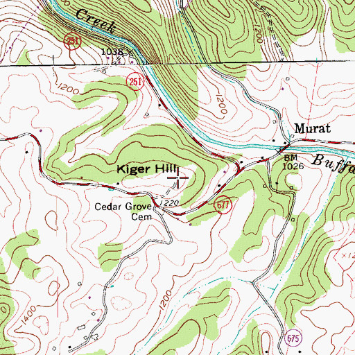 Topographic Map of Kiger Hill, VA