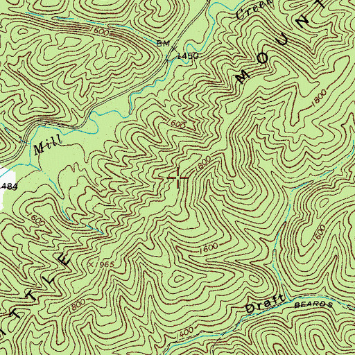 Topographic Map of Little Mountain, VA