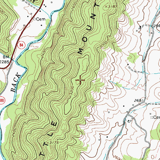 Topographic Map of Little Mountain, VA