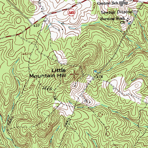 Topographic Map of Little Mountain Hill, VA