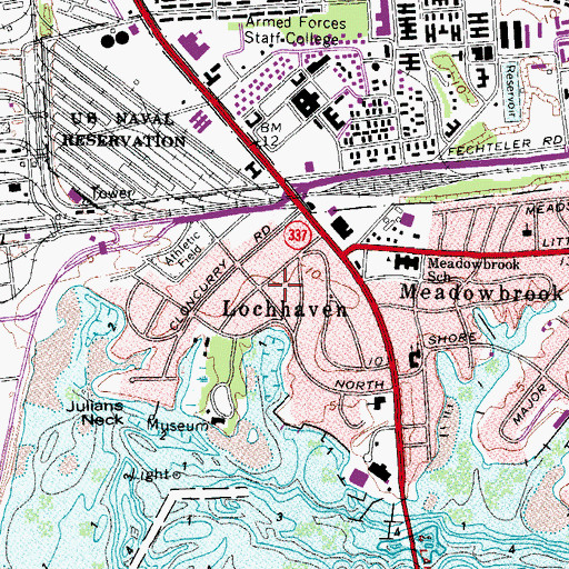 Topographic Map of Lochhaven, VA