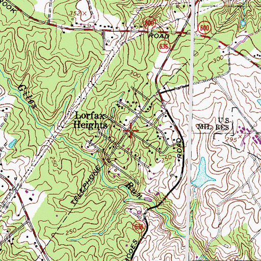 Topographic Map of Lorfax Heights, VA