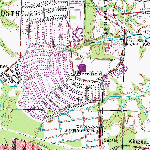 Topographic Map of Merrifield, VA