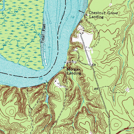 Topographic Map of Morgan Landing, VA