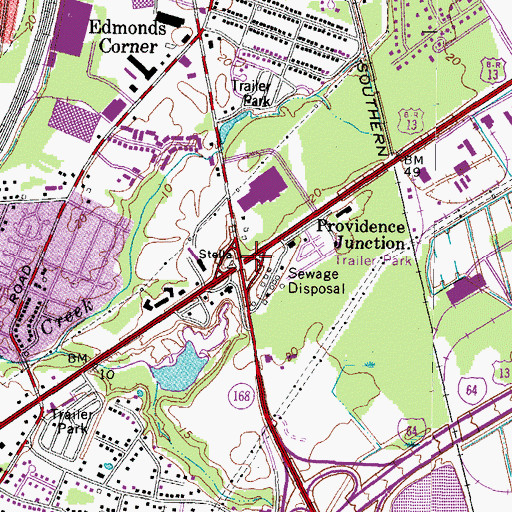Topographic Map of Providence Junction, VA