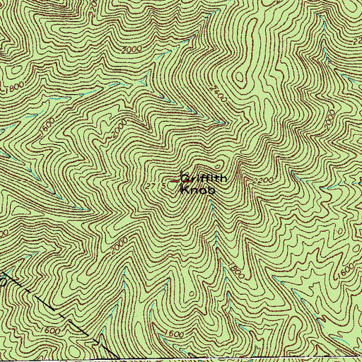 Topographic Map of Rough Mountain, VA