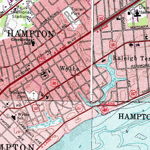 Topographic Map of Wythe, VA