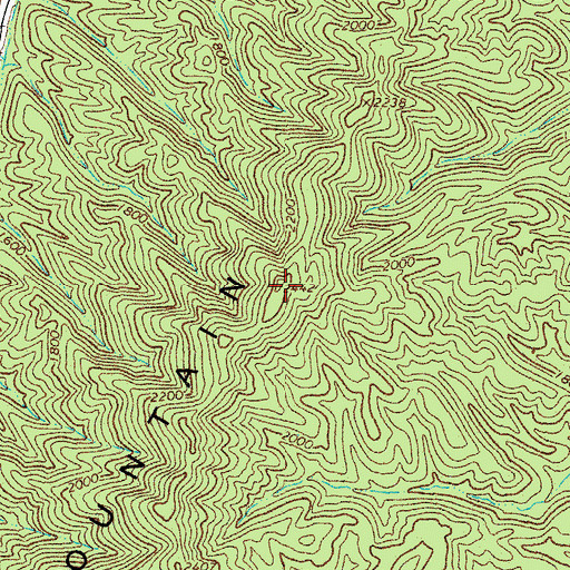 Topographic Map of Short Mountain, VA
